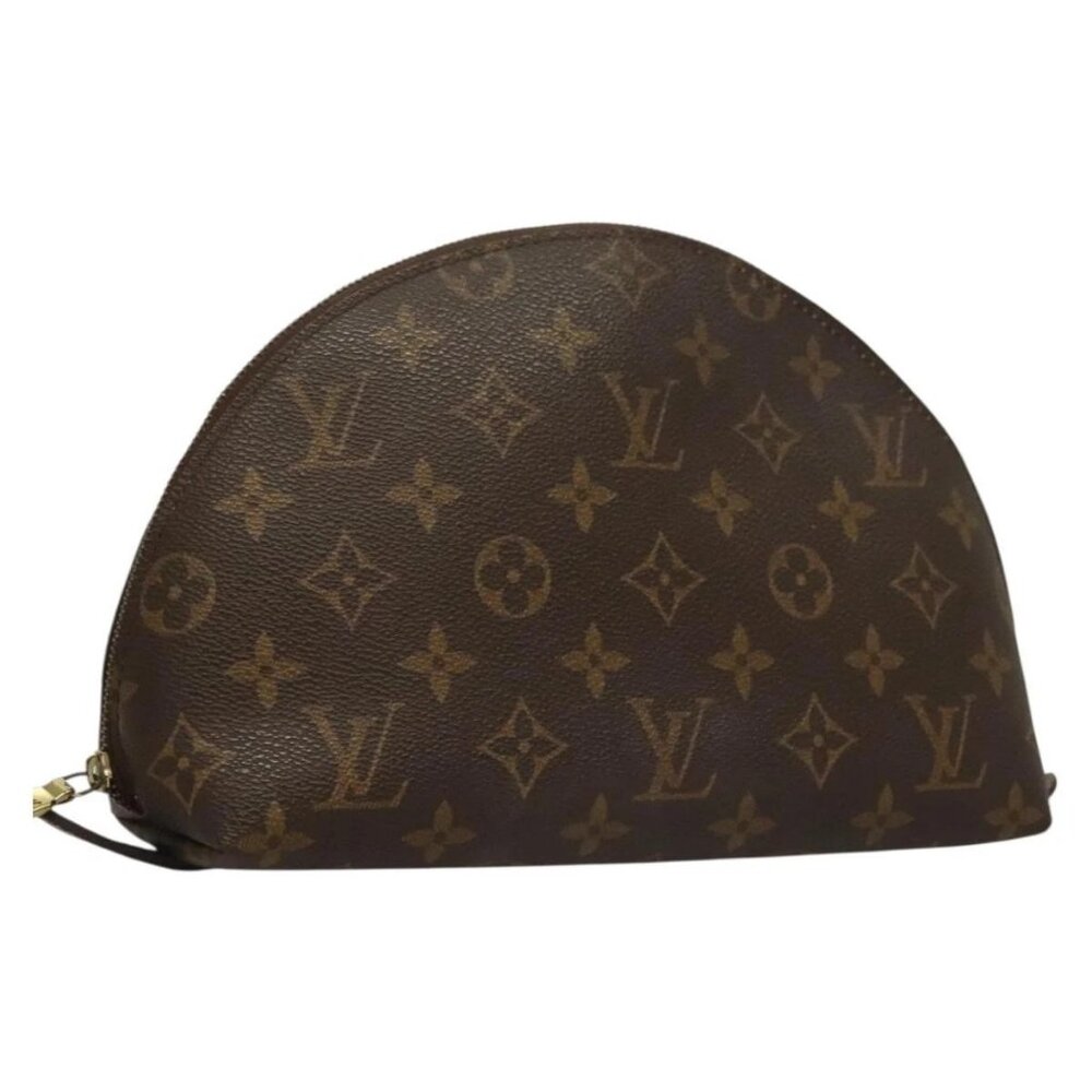 LOUIS VUITTON Monogram Trousse Demi Ronde Cosmetic Pouch
